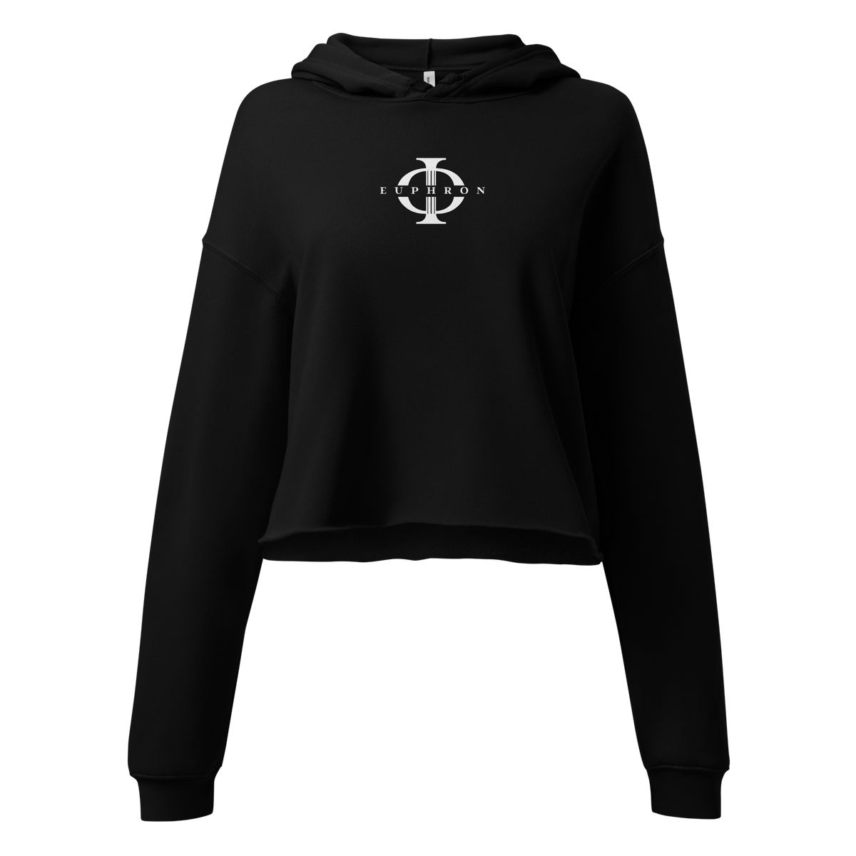 Hoodie femme Euphron « Classic », coloris noir : signé du logo Euphron – vue de face