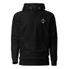 Euphron hoodie “Pelotaris, Tobeen” in black: Les Pelotaris, painting by Tobeen – front view