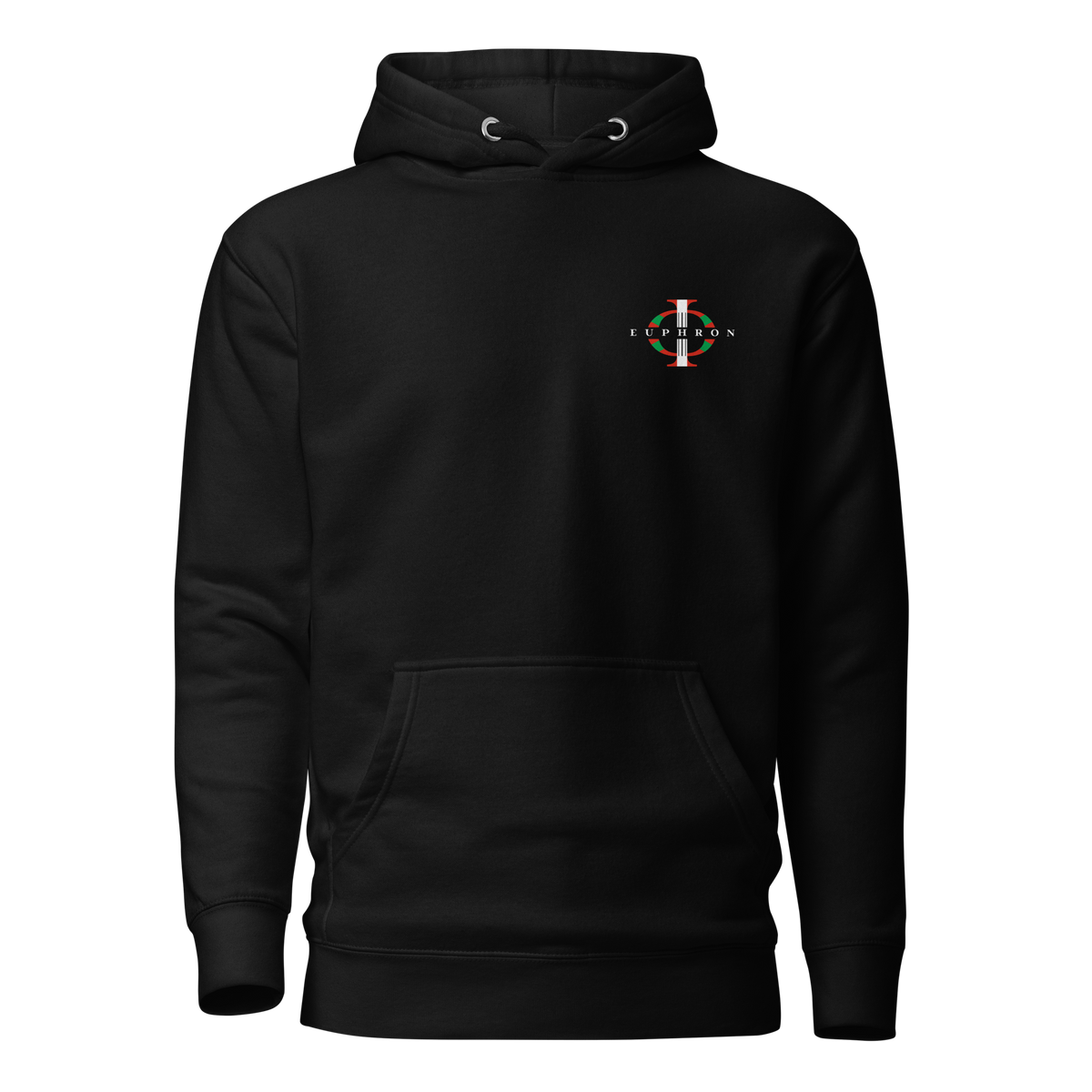 Euphron hoodie “Pelotaris, Tobeen” in black: Les Pelotaris, painting by Tobeen – front view