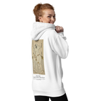 Hoodie Euphron « The sumo wrestlers Uzugafuchi Kandayu and Takasaki Ichijuro, Hokusai », coloris blanc : estampe de lutteurs de sumo par Hokusai – vue de dos