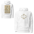 Hoodie Euphron « The sumo wrestlers Uzugafuchi Kandayu and Takasaki Ichijuro, Hokusai », coloris blanc : estampe de lutteurs de sumo par Hokusai