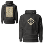 Hoodie Euphron « The sumo wrestlers Uzugafuchi Kandayu and Takasaki Ichijuro, Hokusai », coloris gris : estampe de lutteurs de sumo par Hokusai