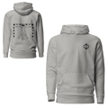 Hoodie Euphron « The Vitruvian Handball Goalkeeper », coloris gris : L'Homme de Vitruve de Léonard de Vinci en gardien de handball