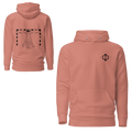 Hoodie Euphron « The Vitruvian Handball Goalkeeper », coloris rose : L'Homme de Vitruve de Léonard de Vinci en gardien de handball