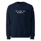 Sweatshirt Euphron « A star is Björn », coloris bleu marine : hommage à Björn Borg, légende du tennis