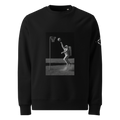 Sweatshirt Euphron « Basketball on the Moon », coloris noir : un astronaute qui shoote au basket sur la Lune – vue de face