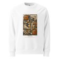 Sweatshirt Euphron « Basketball, Picasso style », coloris blanc : le basketball revisité façon cubisme, en hommage à Picasso – vue de face