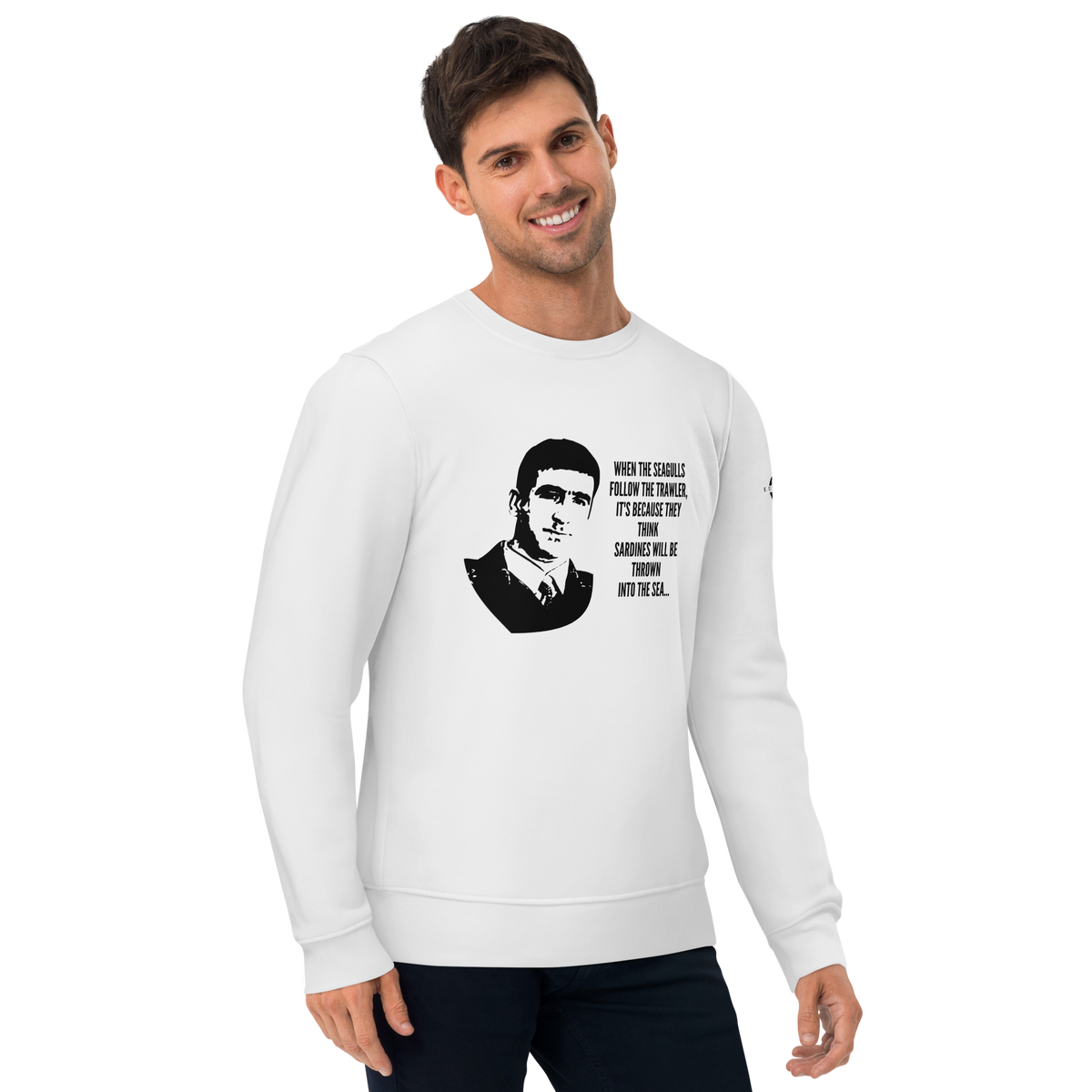 Sweatshirt Euphron « Cantona: "When the seagulls..." » : la célèbre citation d'Éric Cantona sur les mouettes et le chalutier