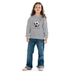Sweatshirt enfant Euphron « Ceci n'est pas un ballon de football », coloris gris : La Trahison des images de Magritte revisitée avec un ballon de football – vue de face