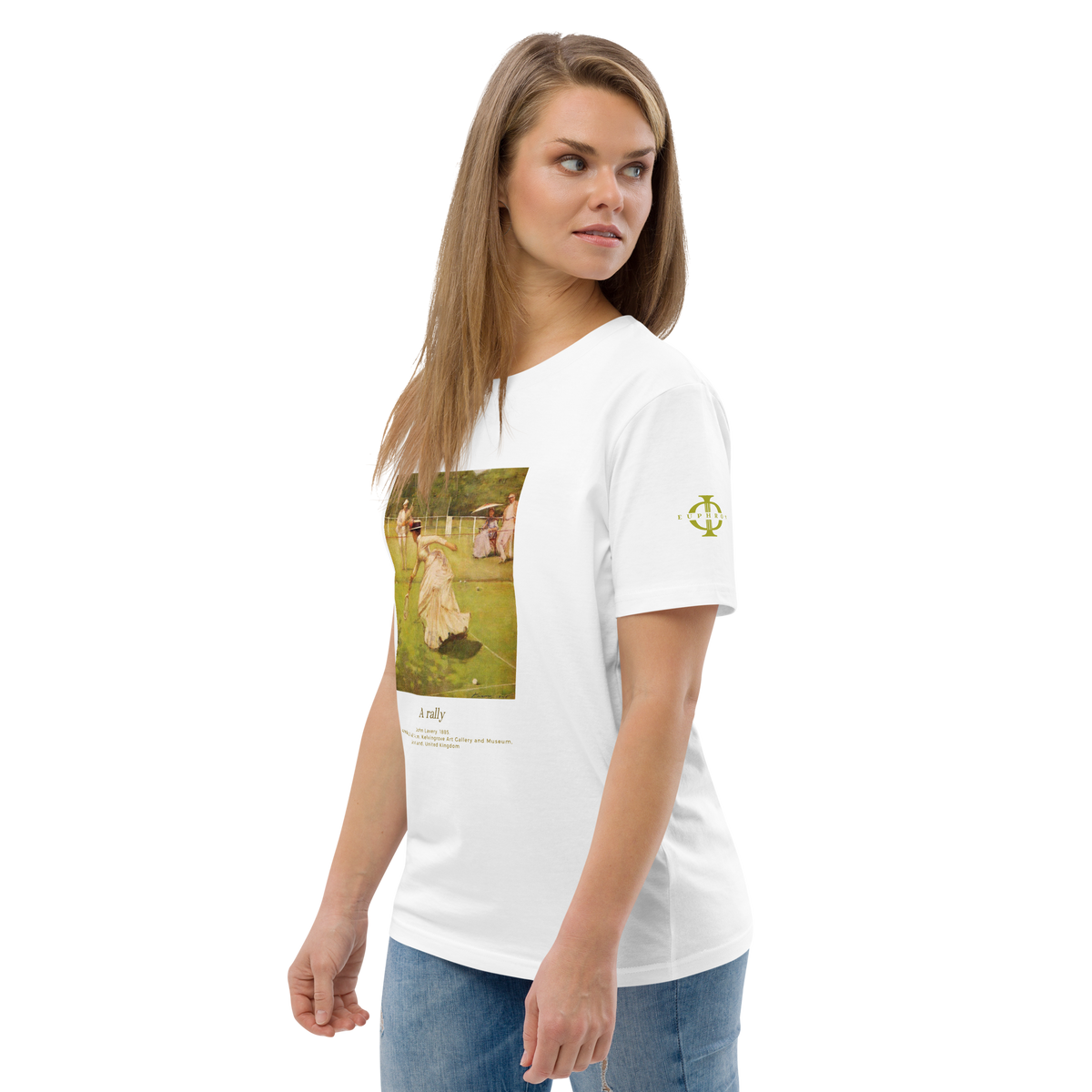 T-shirt Euphron « A Rally, Sir John Lavery », coloris blanc : partie de tennis peinte par Sir John Lavery