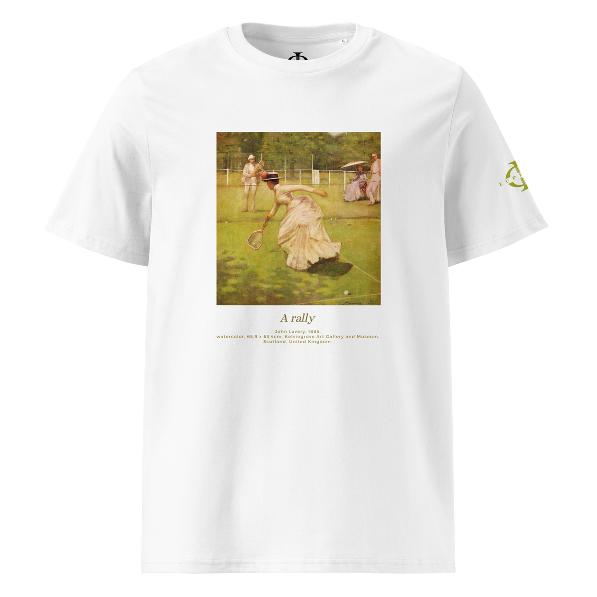 T-shirt Euphron « A Rally, Sir John Lavery », coloris blanc : partie de tennis peinte par Sir John Lavery