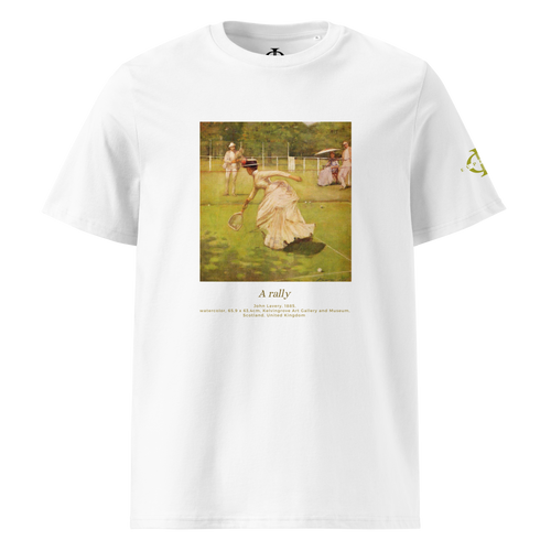 T-shirt Euphron « A Rally, Sir John Lavery », coloris blanc : partie de tennis peinte par Sir John Lavery