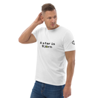 T-shirt Euphron « A star is Björn », coloris blanc : hommage à Björn Borg, légende du tennis – vue de trois quarts