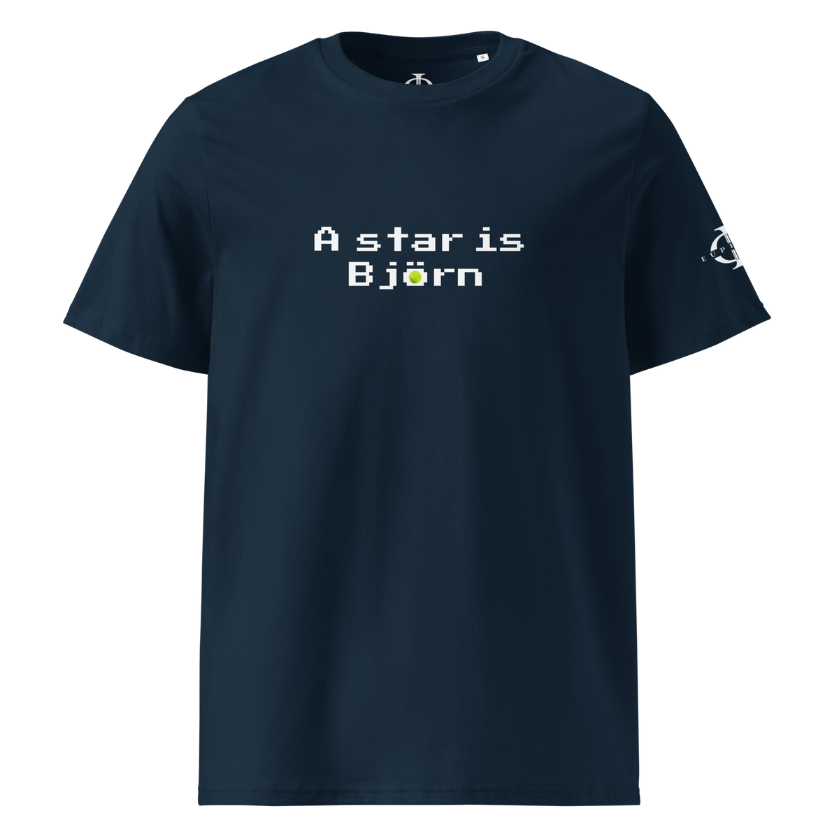 T-shirt Euphron « A star is Björn », coloris bleu marine : hommage à Björn Borg, légende du tennis