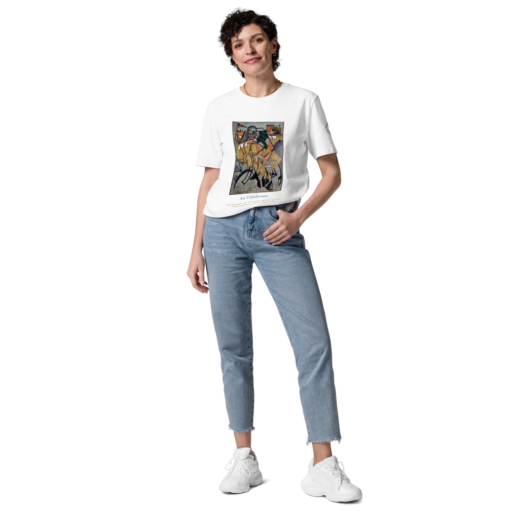 T-shirt Euphron « Au Vélodrome, Jean Metzinger », coloris blanc : Au Vélodrome, tableau cubiste de Jean Metzinger
