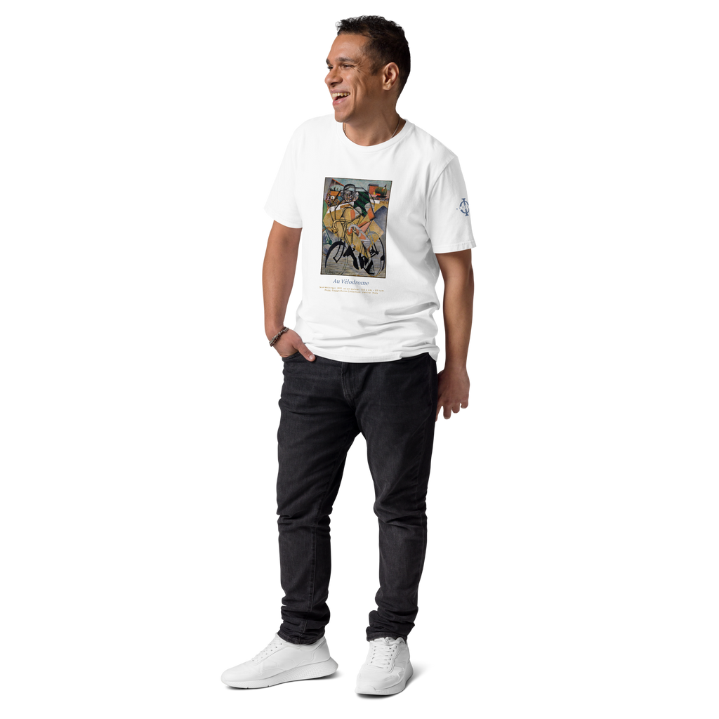 T-shirt Euphron « Au Vélodrome, Jean Metzinger », coloris blanc : Au Vélodrome, tableau cubiste de Jean Metzinger