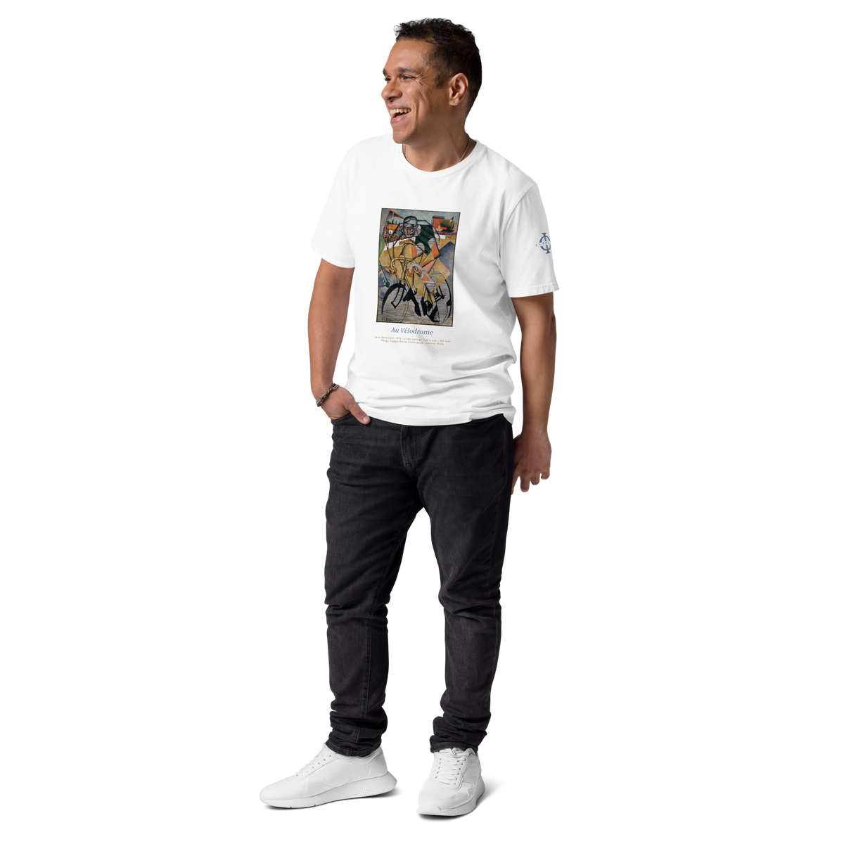 T-shirt Euphron « Au Vélodrome, Jean Metzinger », coloris blanc : Au Vélodrome, tableau cubiste de Jean Metzinger
