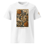 T-shirt Euphron « Basketball, Picasso style », coloris blanc : le basketball revisité façon cubisme, en hommage à Picasso