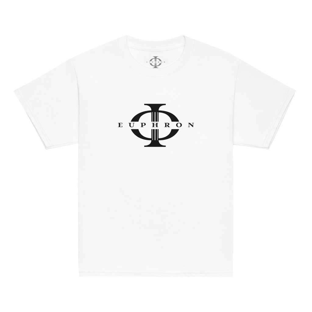 T-shirt enfant Euphron « Euphron Classic », coloris blanc : signé du logo Euphron – vue de face