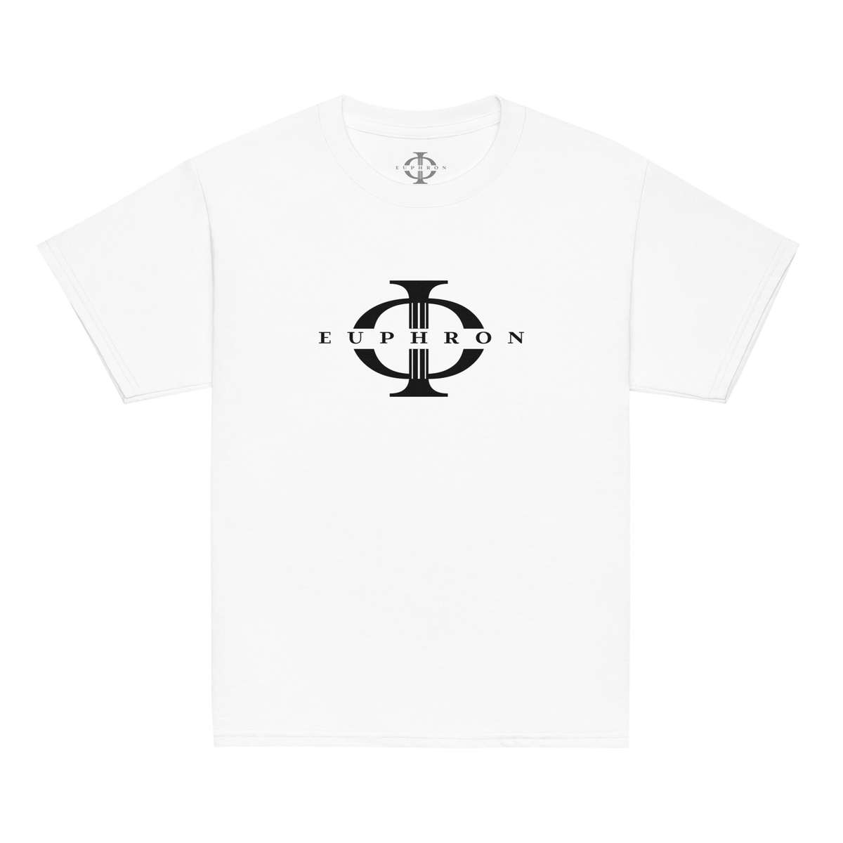 T-shirt enfant Euphron « Euphron Classic », coloris blanc : signé du logo Euphron – vue de face