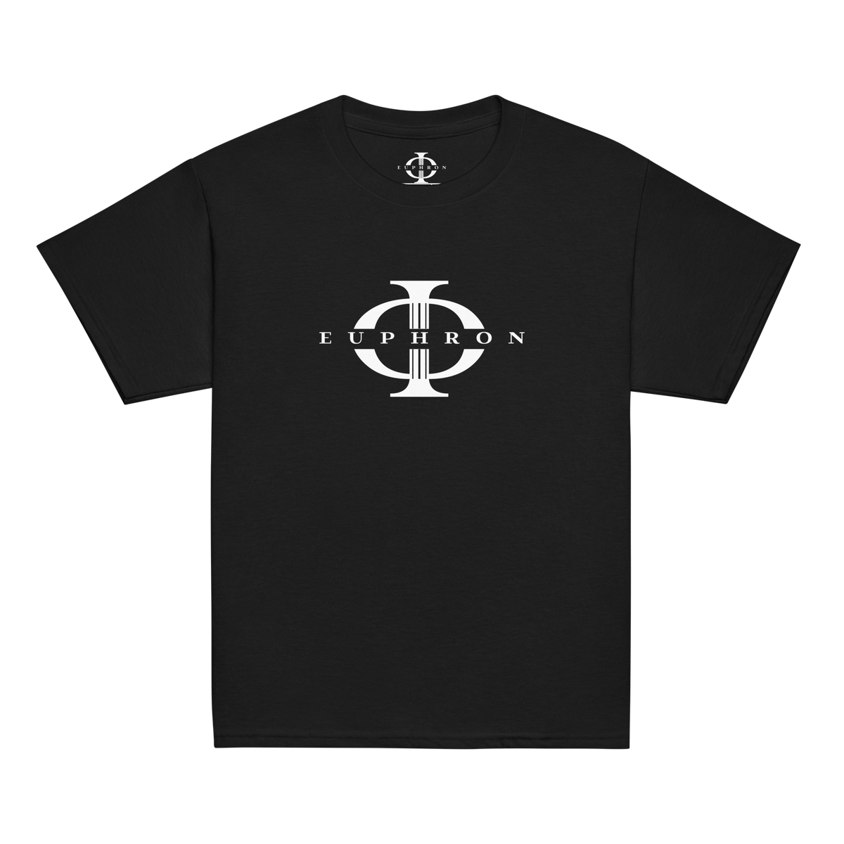 T-shirt enfant Euphron « Euphron Classic », coloris noir : signé du logo Euphron – vue de face