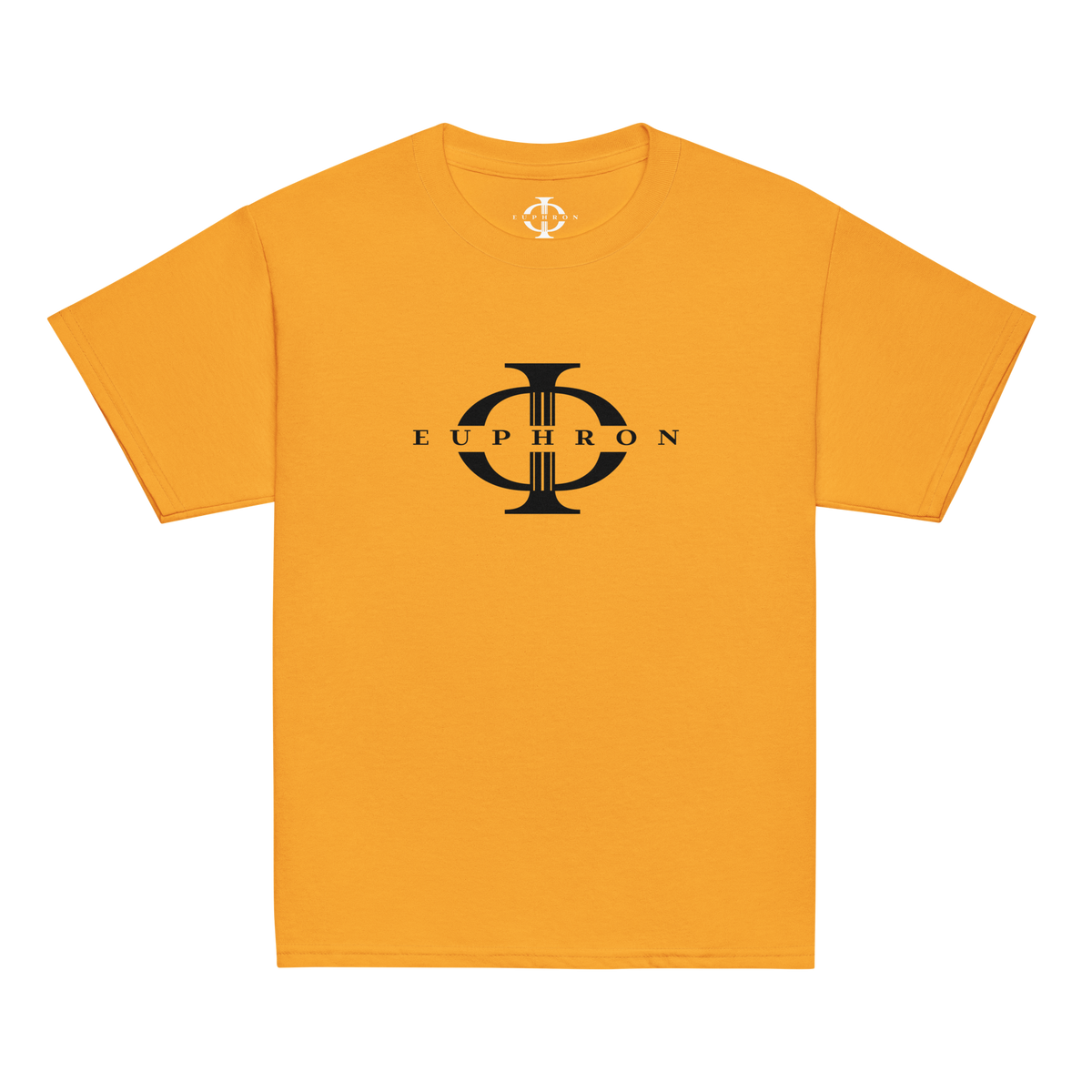 T-shirt enfant Euphron « Euphron Classic », coloris or : signé du logo Euphron – vue de face