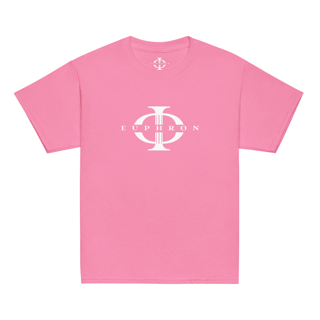 T-shirt enfant Euphron « Euphron Classic », coloris rose : signé du logo Euphron – vue de face