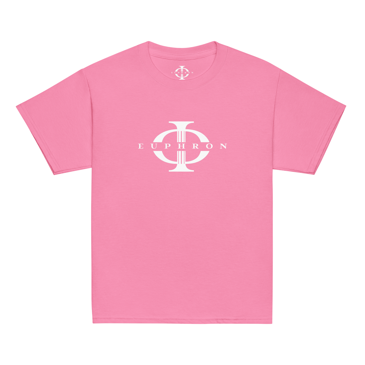 T-shirt enfant Euphron « Euphron Classic », coloris rose : signé du logo Euphron – vue de face