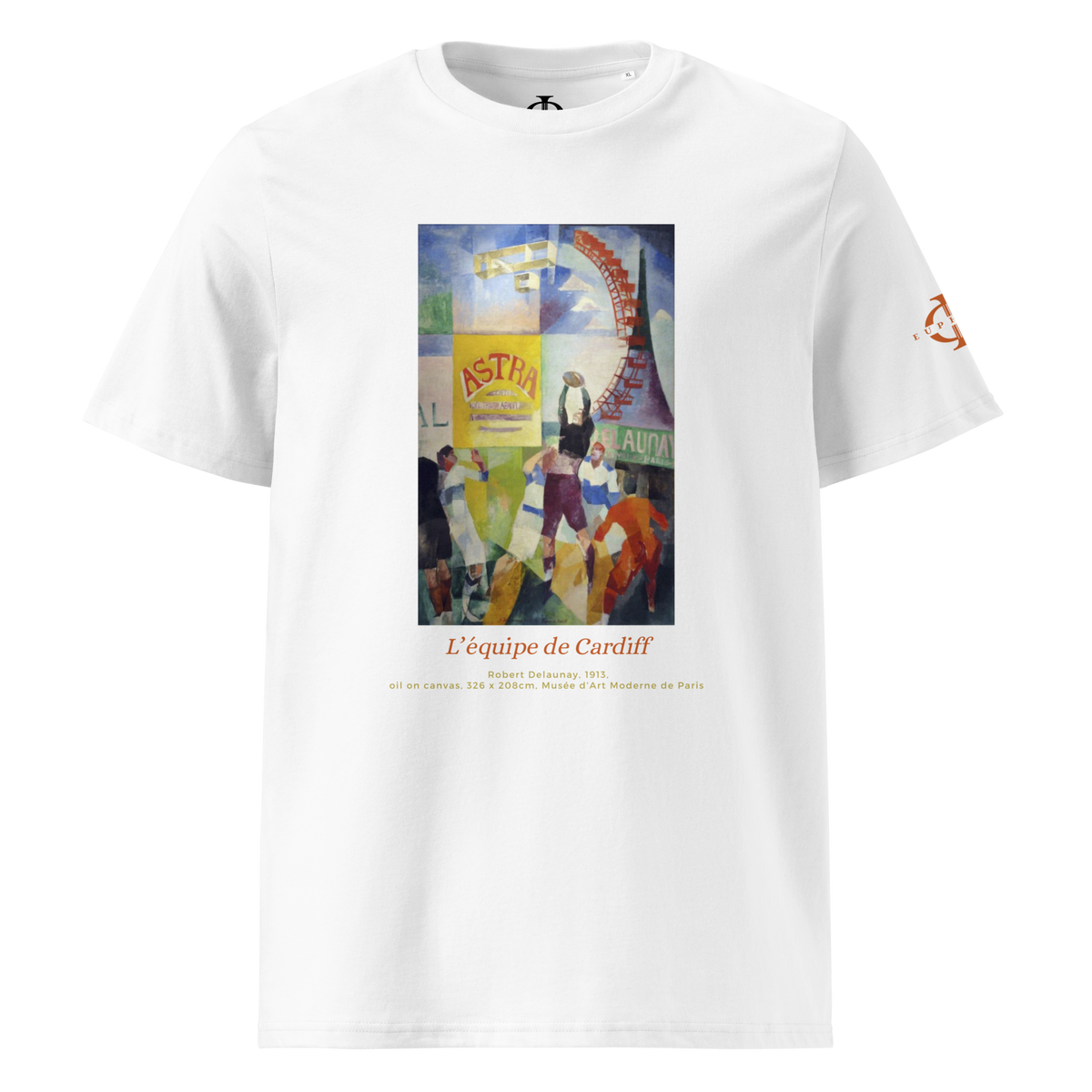 T-shirt Euphron « L'équipe de Cardiff, Robert Delaunay », coloris blanc : L'Équipe de Cardiff, tableau de Robert Delaunay