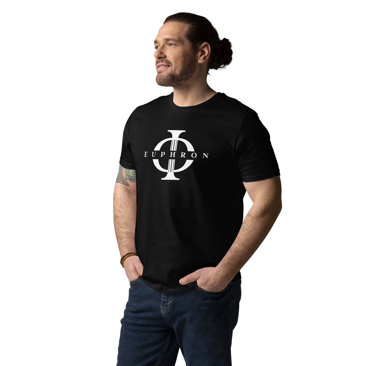 T-shirt Euphron « Euphron Classic », coloris noir : signé du logo Euphron – vue de face