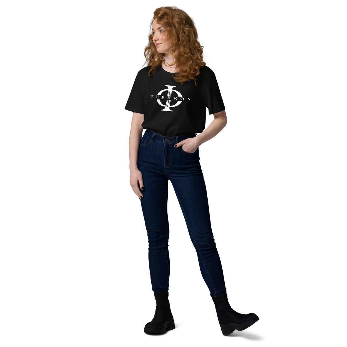 T-shirt Euphron « Euphron Classic », coloris noir : signé du logo Euphron – vue de face