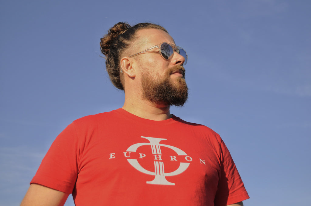 T-shirt Euphron « Euphron Classic », coloris rouge : signé du logo Euphron