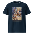 T-shirt Euphron « Football match at the Minettes », coloris bleu marine : un match de football peint par Jean Jacoby