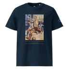 T-shirt Euphron « Football match at the Minettes », coloris bleu marine : un match de football peint par Jean Jacoby