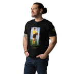 T-shirt Euphron « La Futbolista Rubia, Ángel Zárraga », coloris noir : la footballeuse blonde peinte par Ángel Zárraga – vue de face