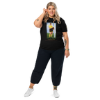 T-shirt Euphron « La Futbolista Rubia, Ángel Zárraga », coloris noir : la footballeuse blonde peinte par Ángel Zárraga – vue de face