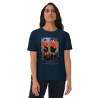 T-shirt Euphron « Las Futbolistas, Ángel Zárraga », coloris bleu marine : les footballeuses peintes par Ángel Zárraga – vue de face