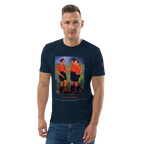 T-shirt Euphron « Las Futbolistas, Ángel Zárraga », coloris bleu marine : les footballeuses peintes par Ángel Zárraga – vue de face