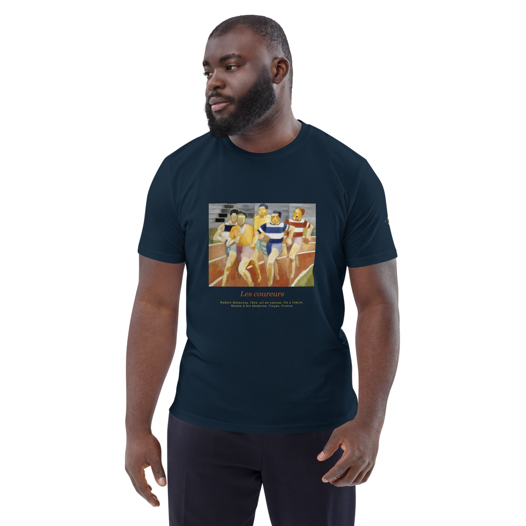 T-shirt Euphron « Les Coureurs, Robert Delaunay », coloris bleu marine : Les Coureurs, tableau de Robert Delaunay