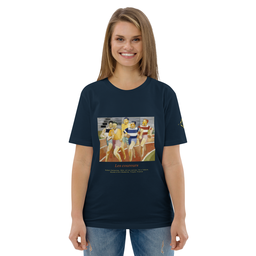 T-shirt Euphron « Les Coureurs, Robert Delaunay », coloris bleu marine : Les Coureurs, tableau de Robert Delaunay
