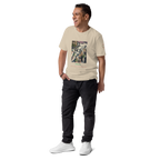 Euphron T-shirt “Pelotaris, Tobeen” in sand, worn: Les Pelotaris, painting by Tobeen