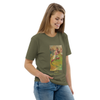 T-shirt Euphron « Rugby, Jean Jacoby », coloris kaki : un joueur de rugby peint par Jean Jacoby – vue de trois quarts