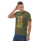 T-shirt Euphron « Rugby, Jean Jacoby », coloris kaki : un joueur de rugby peint par Jean Jacoby – vue de trois quarts