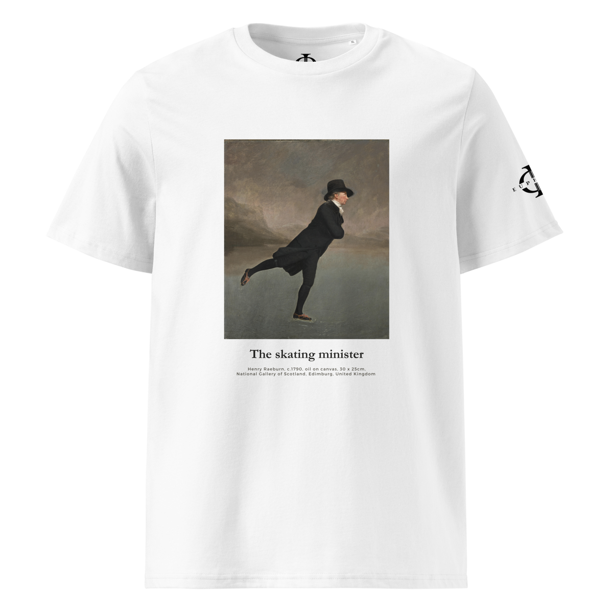 T-shirt Euphron « The skating minister, Henry Raeburn », coloris blanc : le révérend patineur peint par Henry Raeburn