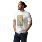 T-shirt Euphron « The sumo wrestlers Uzugafuchi Kandayu and Takasaki Ichijuro, Hokusai », coloris blanc : estampe de lutteurs de sumo par Hokusai