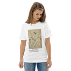 T-shirt Euphron « The sumo wrestlers Uzugafuchi Kandayu and Takasaki Ichijuro, Hokusai », coloris blanc : estampe de lutteurs de sumo par Hokusai