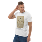 T-shirt Euphron « The sumo wrestlers Uzugafuchi Kandayu and Takasaki Ichijuro, Hokusai », coloris blanc : estampe de lutteurs de sumo par Hokusai