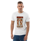 T-shirt Euphron « Young Boxers of Akrotiri », coloris blanc : la fresque antique des Jeunes Boxeurs d'Akrotiri