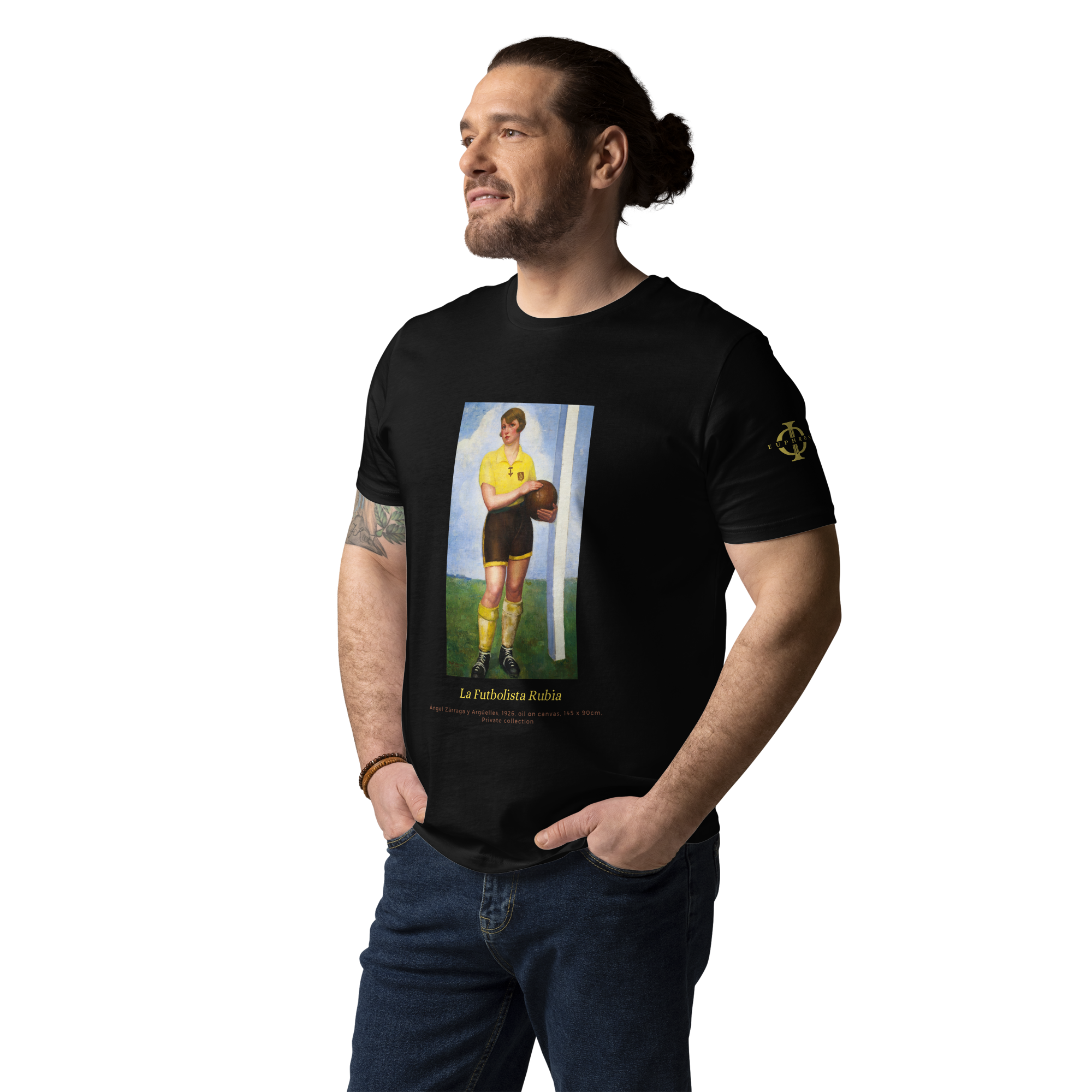 T-shirt - La Futbolista Rubia, Ángel Zárraga - Noir Euphron Store