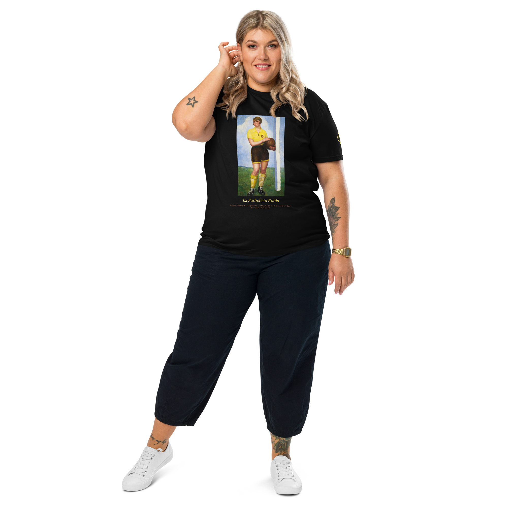 T-shirt - La Futbolista Rubia, Ángel Zárraga - Noir Euphron Store